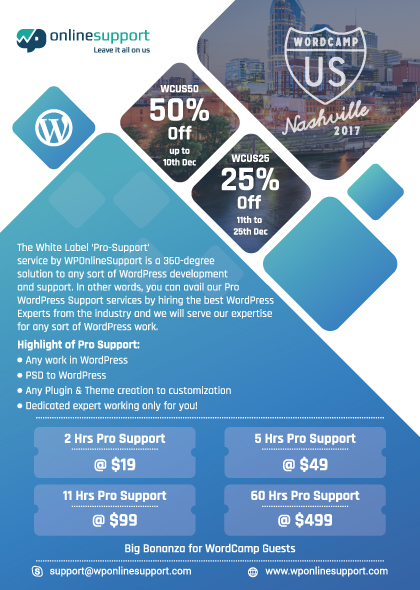 WP Online Support Leaflet design