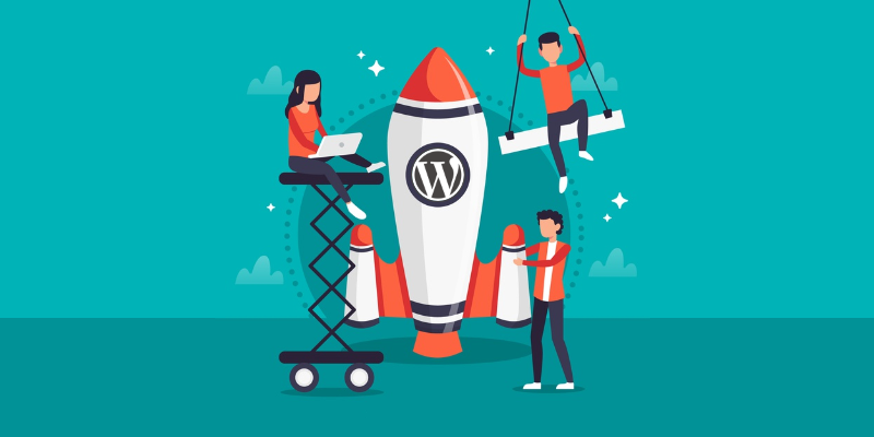WordPress Rocket vector for blog image