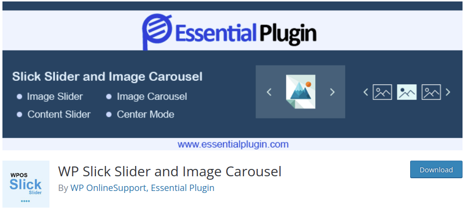 slick slider and image carousel 
