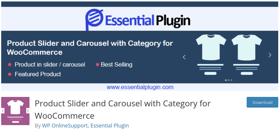WooCommerce Product Slider and Carousel With Category