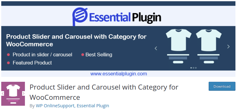 Product Slider with Category Plugin