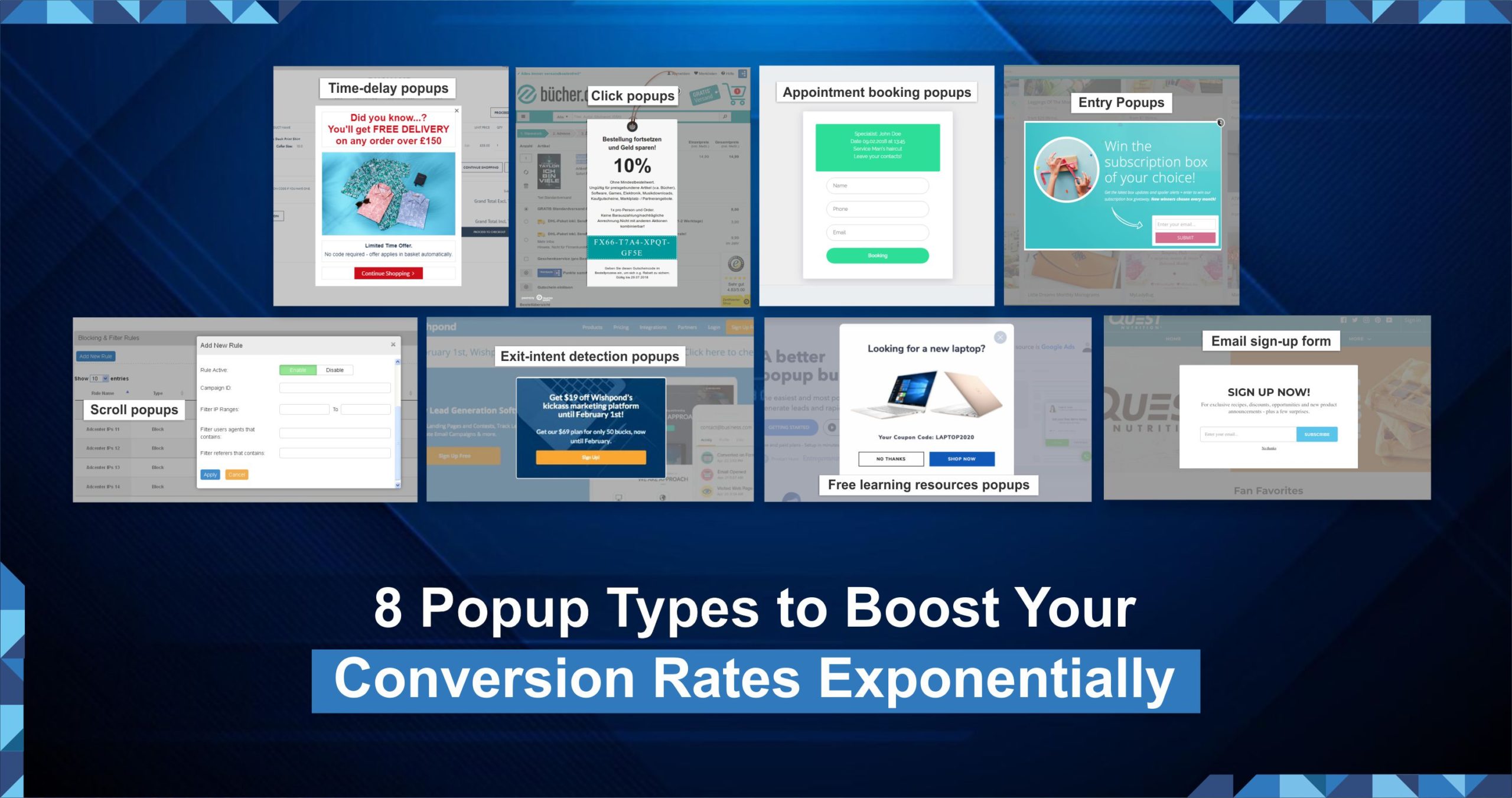 8 Popup Types to Boost Your Conversion Rates Exponentially