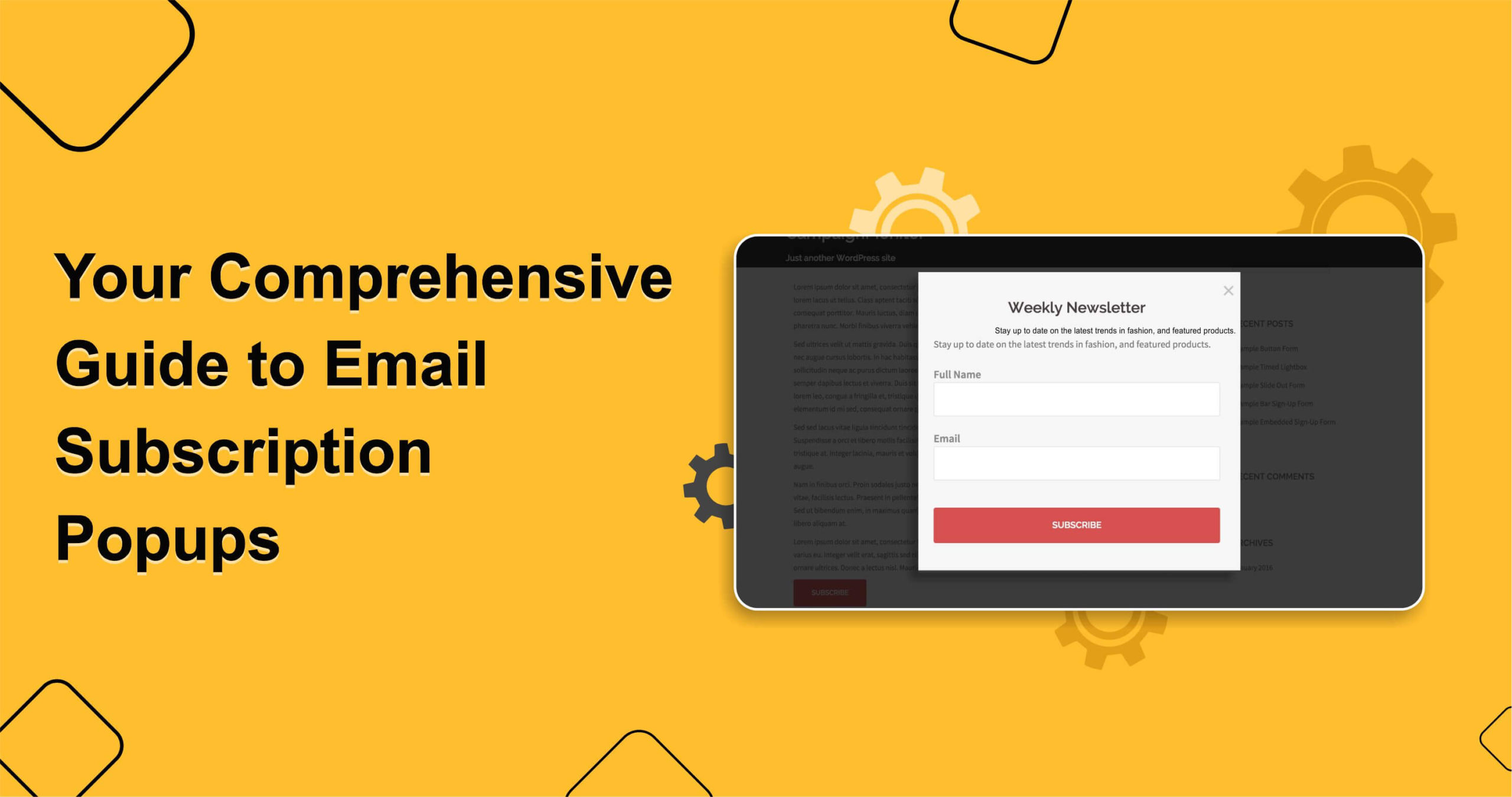 Your Comprehensive Guide to Email Subscription Popups