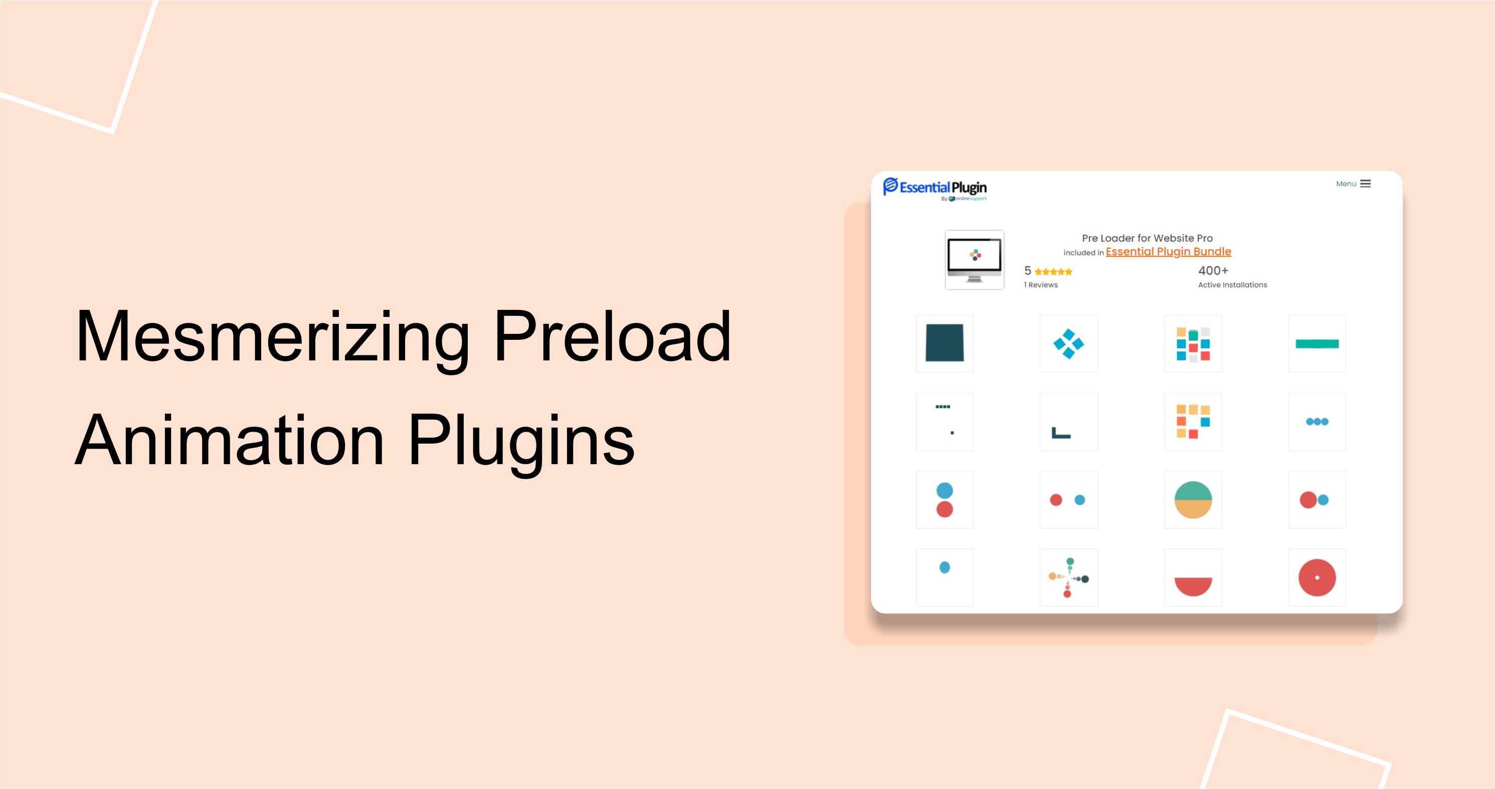 Mesmerizing Preload Animation Plugins